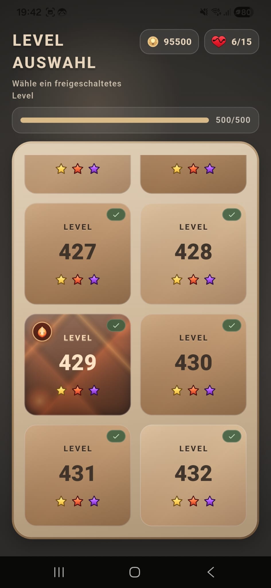 Levelauswahl in Lights On