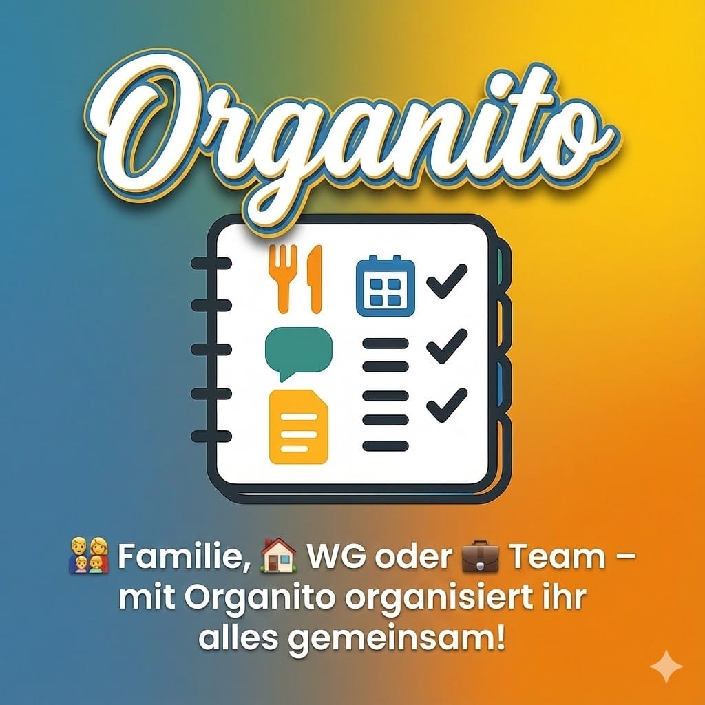 Organito Key Visual mit Hinweis auf gemeinsame Organisation